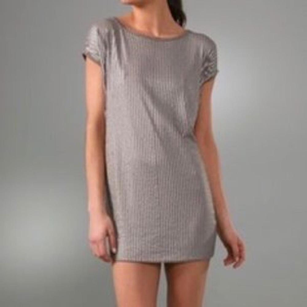 Vince Gray Sequin Tunic Dress Size Medium